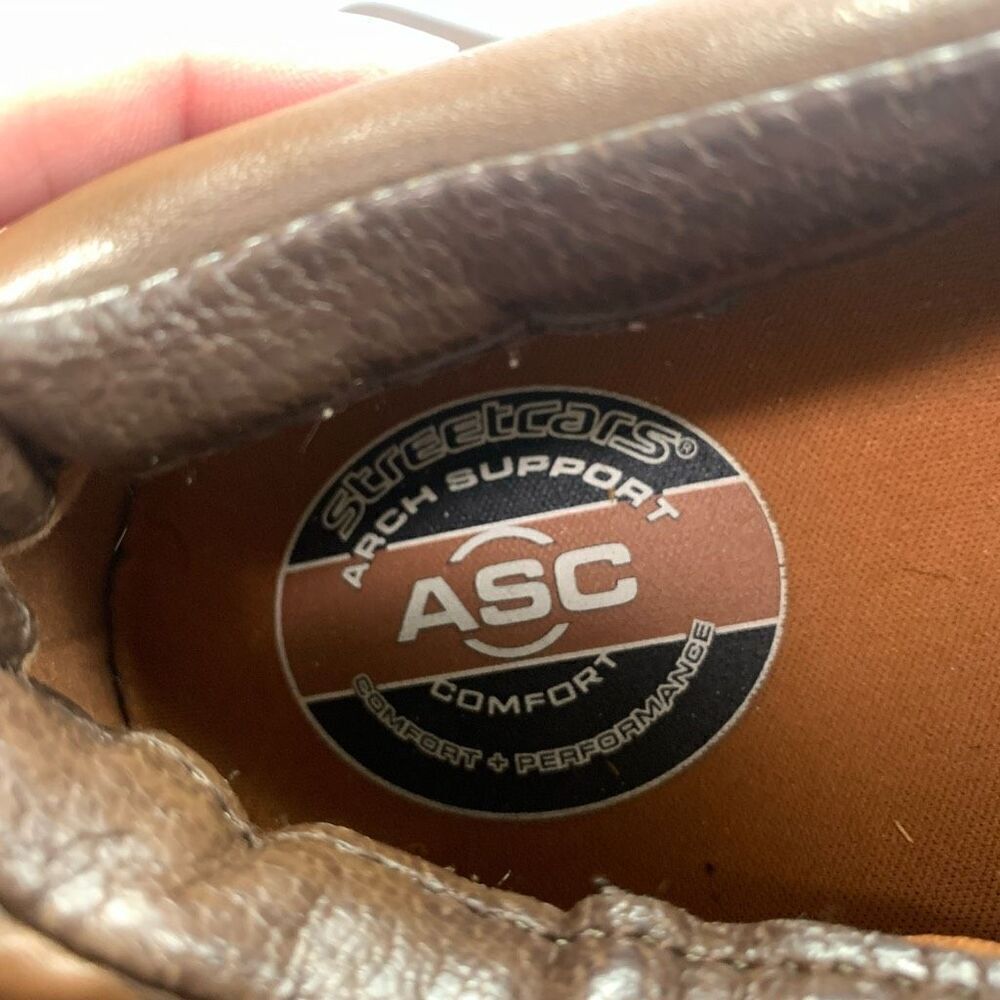 Streetcars Carrera Men's Round Toe Slip-On Leather Casual Shoes Brown Size 8.5M - Picture 7 of 12